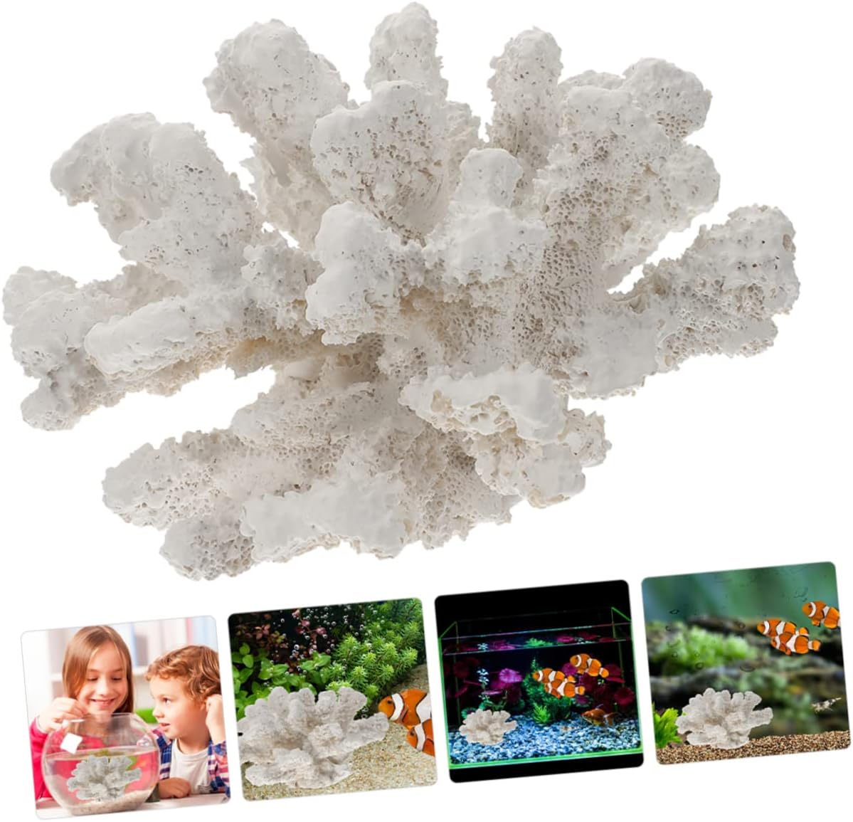 2pcs Fish Tank Coral Ornaments Wall Decor Aquarium Cave Cherry Blossom Tree Small Fish Tank Jellyfish Aquarium Coral Ornament Artificial Air Decorations Decora