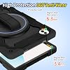 Funda antichoque para Honor Pad 10 12.1 pulgadas 2025, funda protectora resistente de 3 capas con soporte giratorio de 360° y correa para el hombro, Negro 5