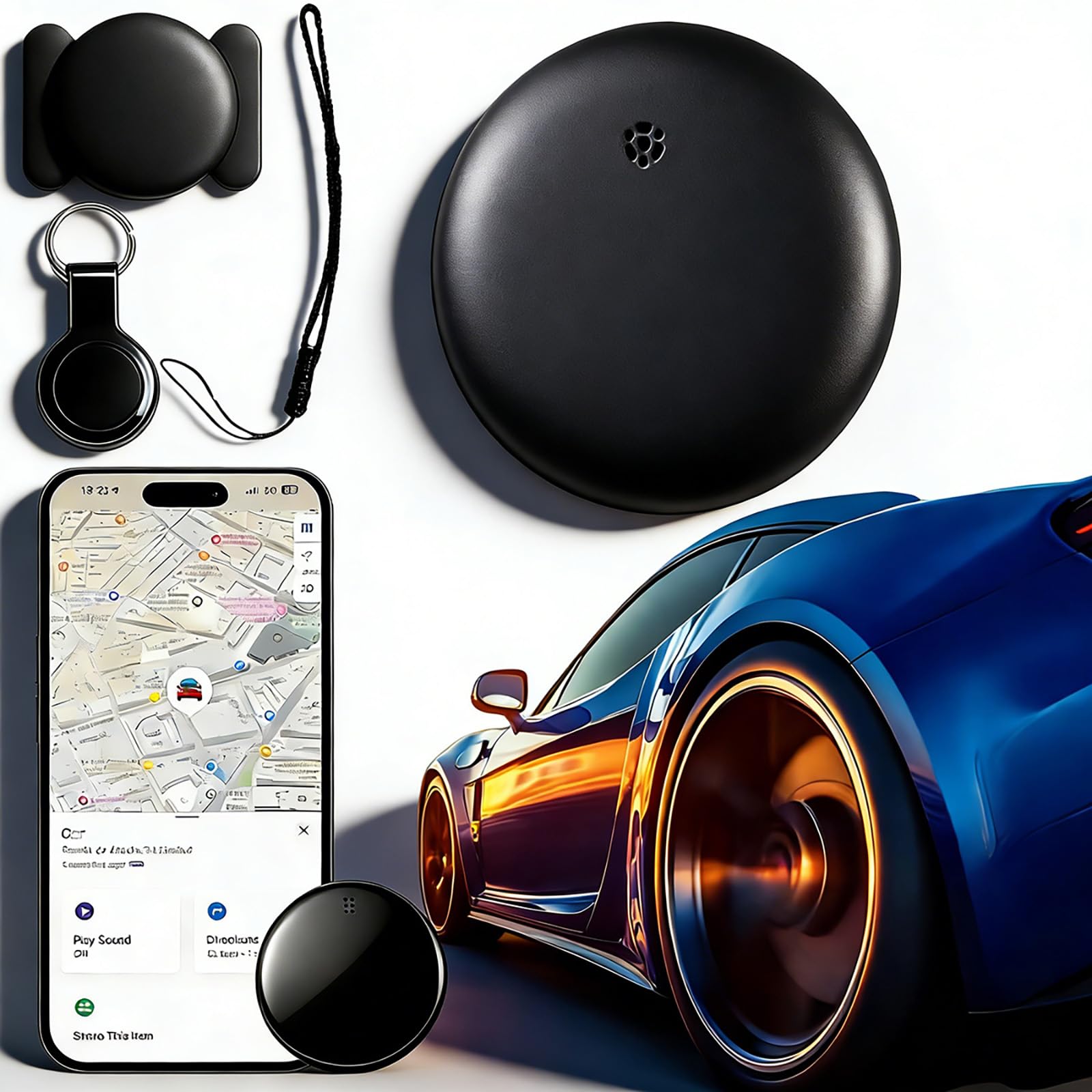2026 GPS Tracker per Auto, Magnetico Localizzatore GPS per Auto, Localizzatore Senza SIM, Supporta i Sistemi iOS/Android, Può Tracciare Veicolo/Bambini/Moto/Valigia in Tempo Reale Tramite APP (4)