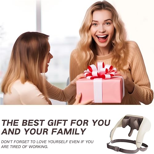 Miniatura 9 de DamKee Masajeador de cuello para aliviar el dolor de tejido profundo, almohada de masaje 5D para cuello, espalda, hombros con calor, regalos para