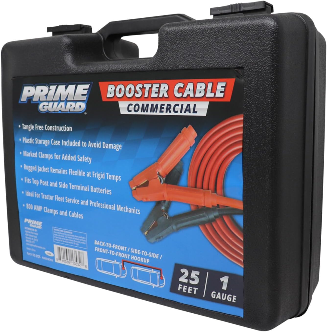 Prime Guard Commercial Booster Cable | 25 Feet | 1 Gauge | SKU: 75-2125