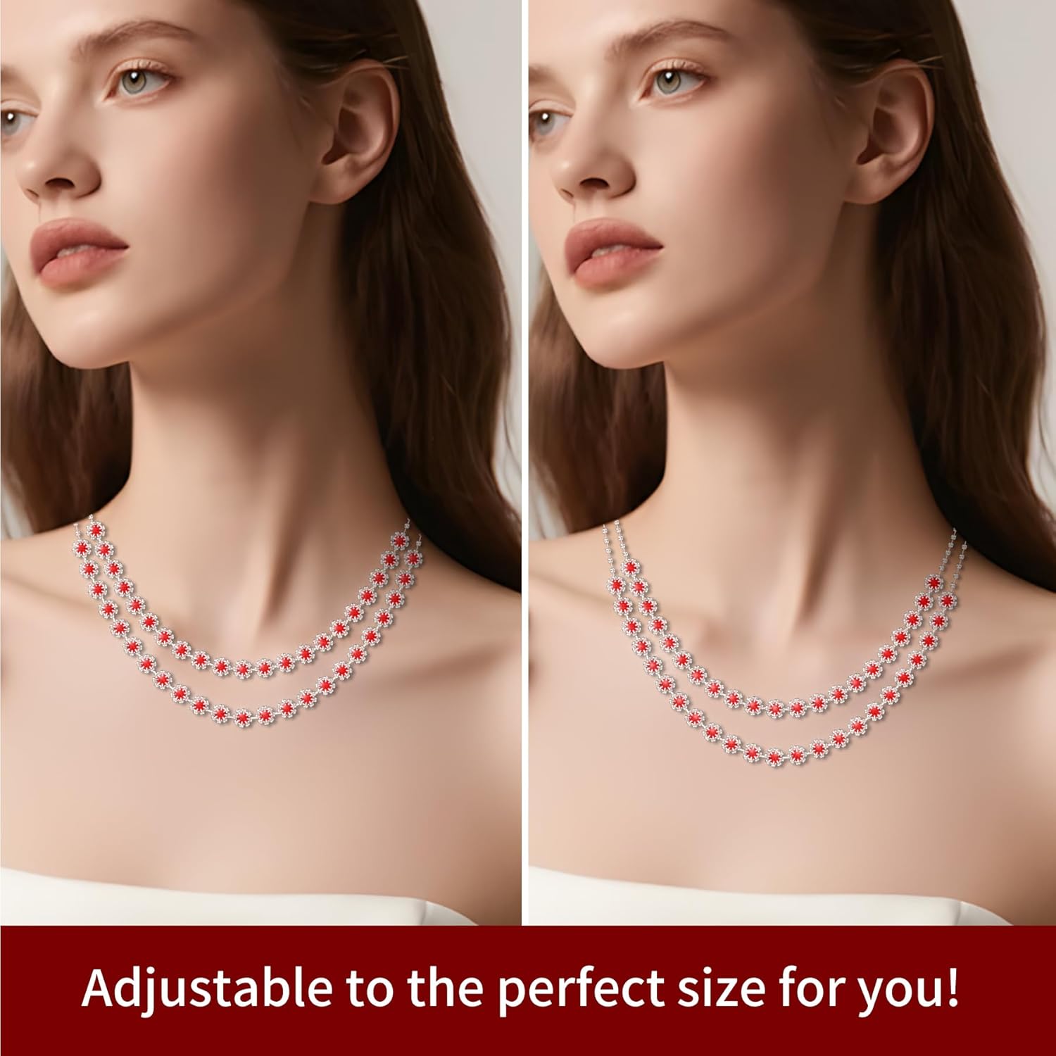 Moissanite necklace for women, anniversary or wedding necklace for your wife, elegant gift for your loved one, birthday or Christmas jewelry - Image 5