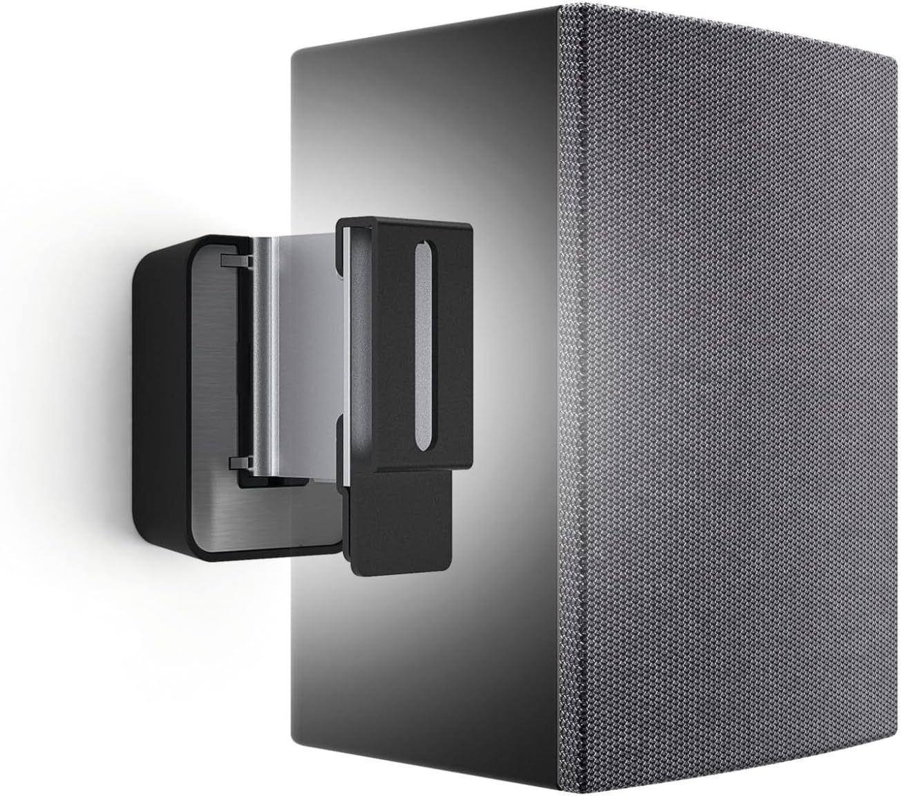 Vogel's SOUND 3200 Universal speaker wall bracket, Max. 11 lbs (5 kg), Tiltable -30º/+30º, Swivels up to 70º (left/right), Also fits Denon Home 150, Black, 1 bracket