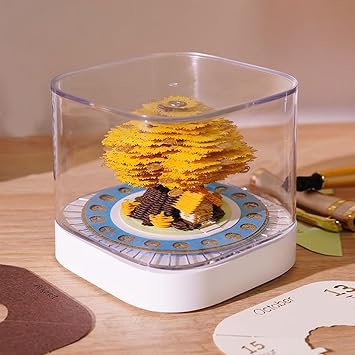 3D Desk Calendar - Tree Memo Pad Arts & Crafts | 3D Memo Pad Tear Away Calendar | for Office School Dorm Apartment College Teacher Student Kids Family Christmas New Year