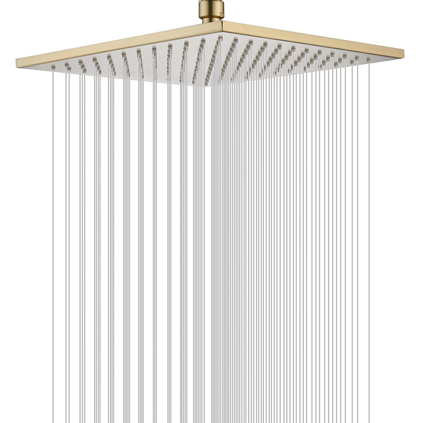 TOSCH Stainless Steel 304 VENETIAN Golden PREMIUM 8 INCHES Showerhead Grade High Pressure Golden Square Extra Heavy Rainfall Overhead Shower Only (WITHOUT ARM) Golden Finish (B0C6HWPBFN) Amazon Price History, Amazon Price Tracker