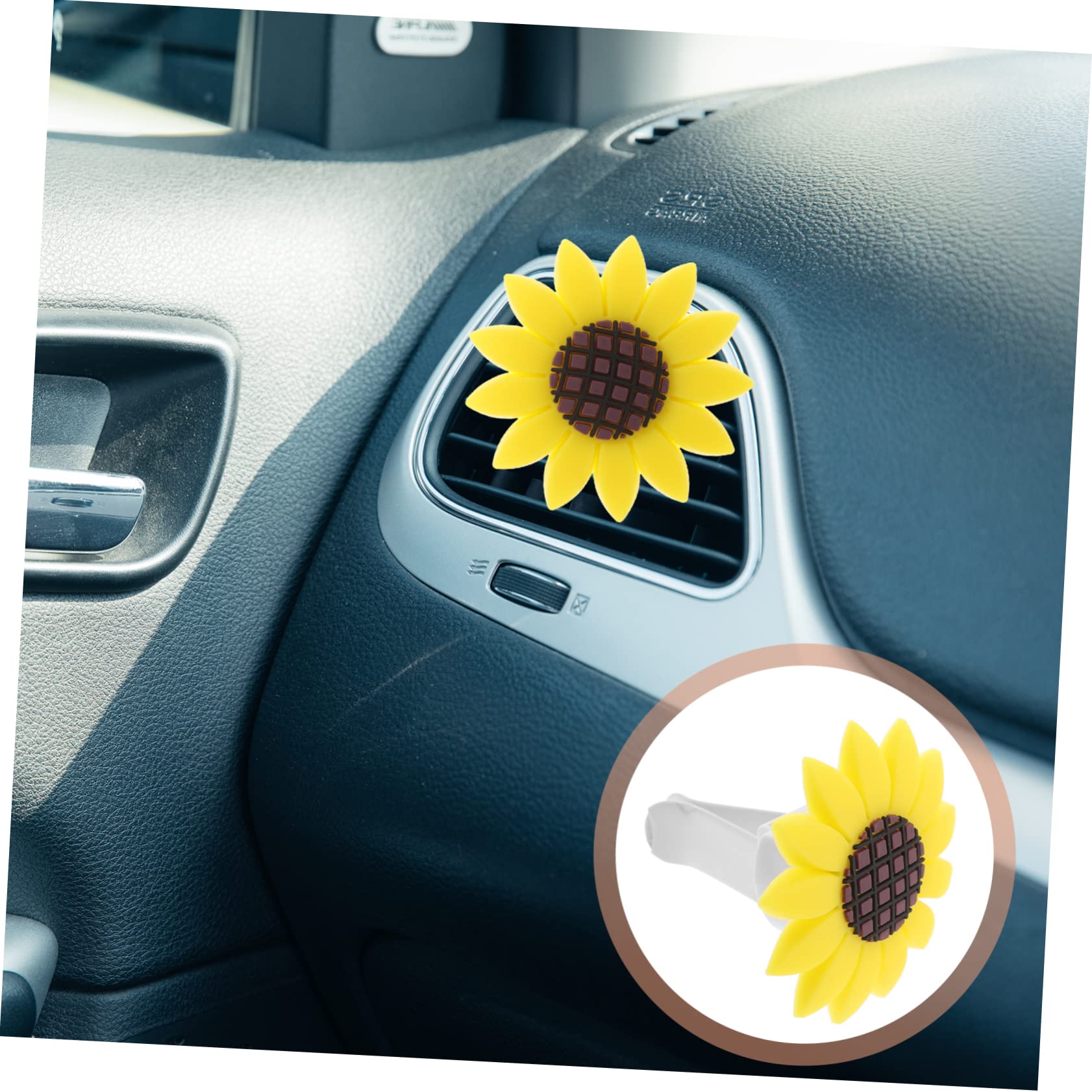 GLEAVI 16pezzi Clip Auto Sunflower Da Decorazioni Per Ventilazione Auto Profumatore Clip Design Creativo e Adorabile Per Fresco e Profumato