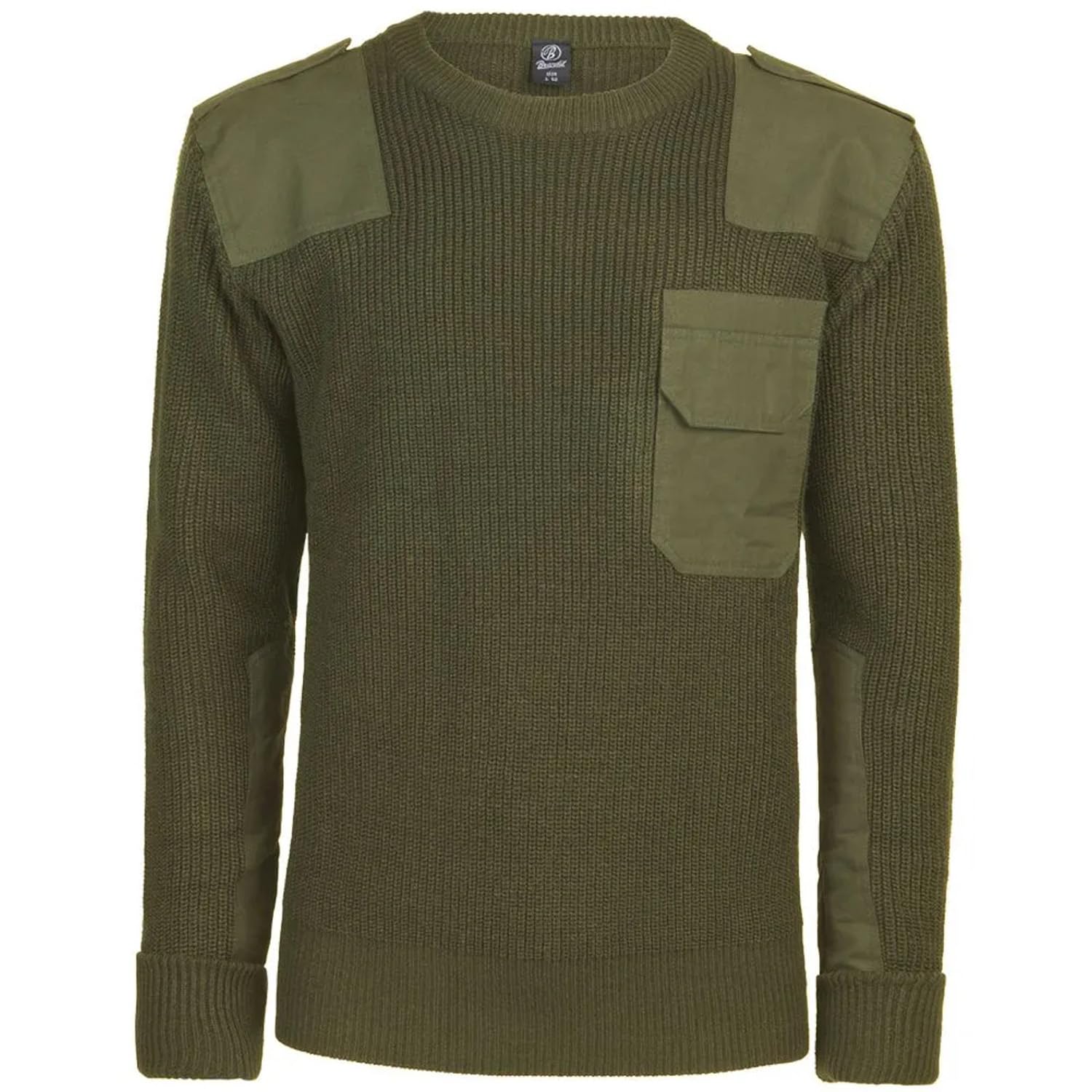 fratelliditalia.org Maglione Pullover Gomiti rinforzati Spalle rinforzate Militare Uomo Invernale