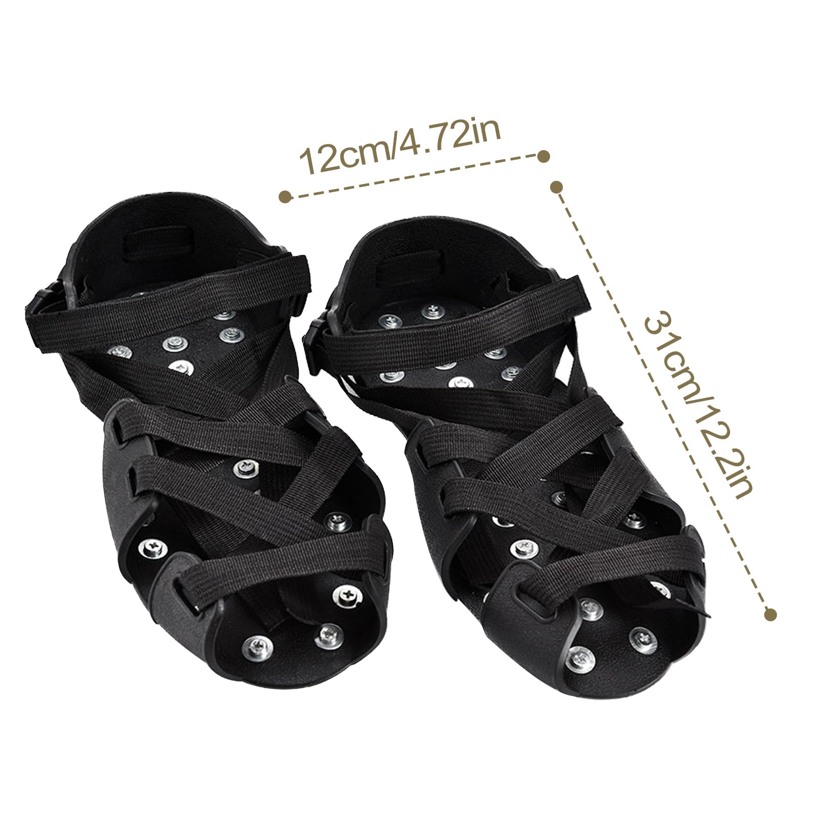 Crampons De Traction Marche 32 Pointes Antidérapantes Hommes Femmes Jeunes
