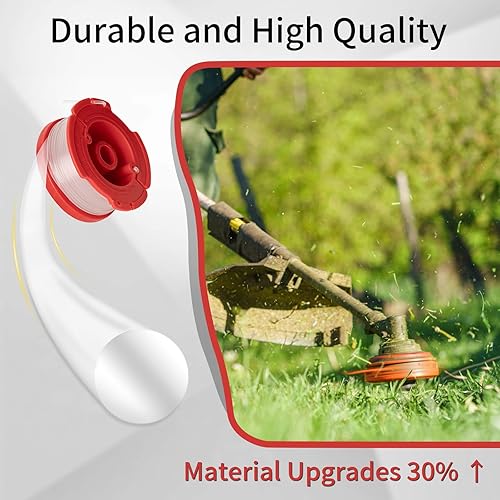 Miniatura 2 de 8 piezas CMZST065 CMZST0653 Línea de carrete de recortadora (0.065 a 30 pies) con 2 cubiertas y 2 resortes - Compatible con Craftsman CMCST900