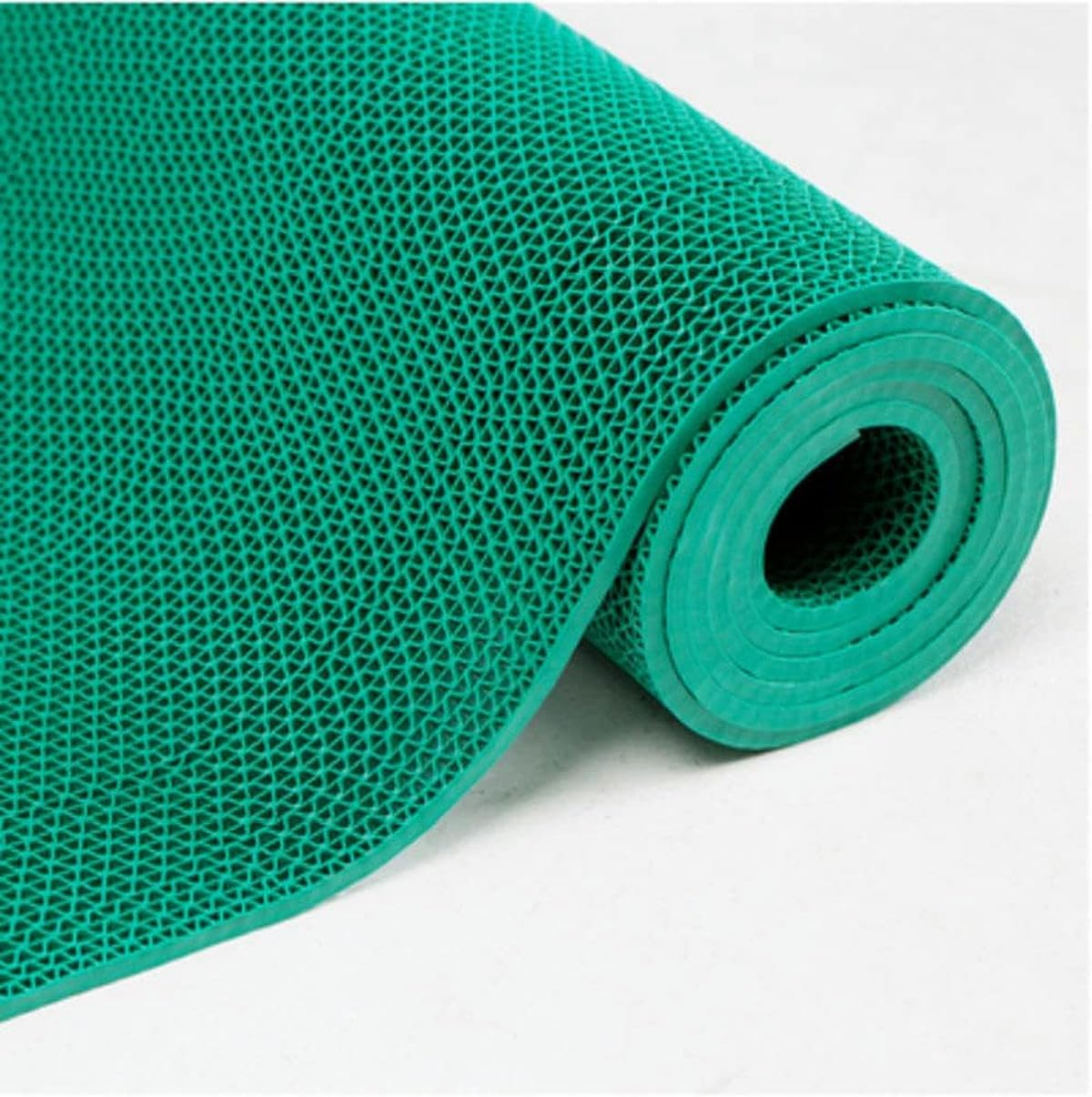 Tappetino Multiuso Antiscivolo Tagliabile,Tappeto Impermeabile Con Scarico Cavo,Tappetino Antispruzzo A Griglia in PVC,Tappeto Da Pavimento Fai Da Te Per Bagno/Ristorante/Giardino-Verde-90*200,7 cm