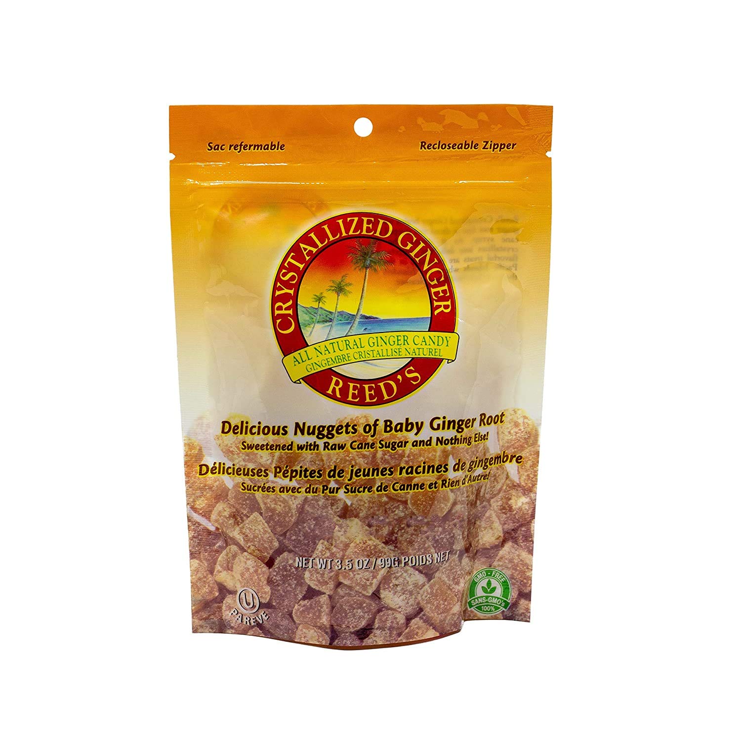 Reed's Crystallized Ginger, All Natural Baby Ginger Root Sweetened with Raw Cane