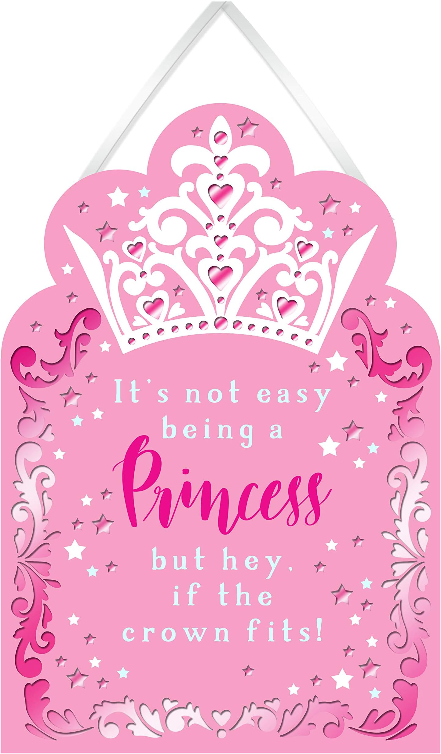 More Than Words It's Not Easy Being A Princess Hanging Plaque With Ribbon Gift