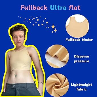 Wonababi Chest Binder for Transgender - Fullback Ultra Flat Compression Bra