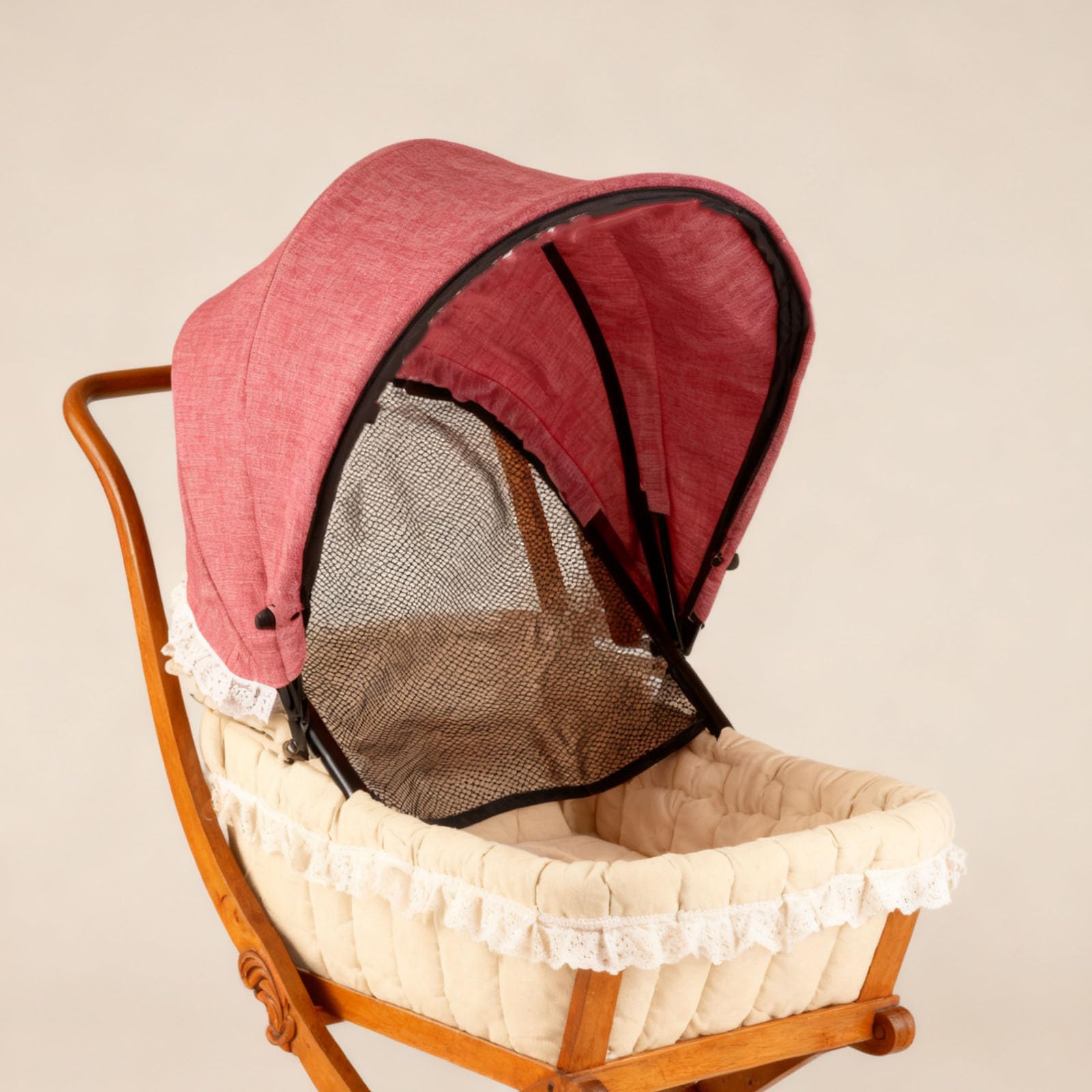 Toyvian Parasol para Cochecitos Protección UV Lluvia, Cubierta de Repuesto de Tela y Hierro para Paseos al Aire Libre y Viajes