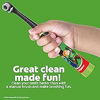 Vista 8 de Colgate Cepillo de dientes Minecraft alimentado por pilas, cepillo de dientes extra suave para niños con 1 batería AA incluida, hecho para edades