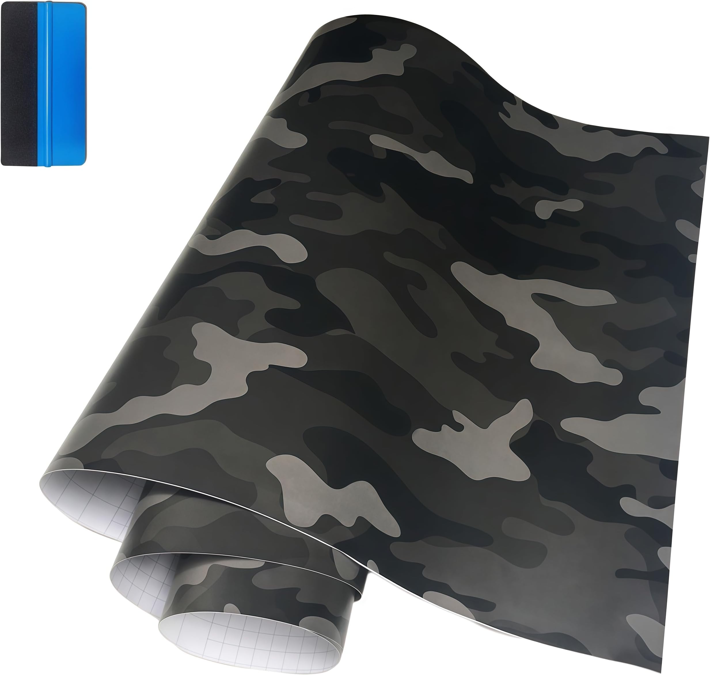 NewL Camo Vinyl Film Camouflage Car Wrap Film For Car Styling Bike Computer Laptop Scooter Motorcycle (Black, 30cm x 150cm)