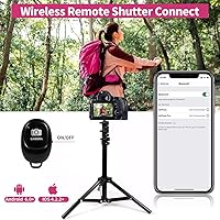 Vista 6 de Trípode para cámara, trípode ligero con placas de liberación rápida y soporte para teléfono para cámara DSLR, teléfono celular, Canon, Nikon, Sony