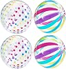 4Pcs Beach Ball, Beach Balls Inflatable, For Beach Water Games and Pool Party Activities, Family Outdoor Gatherings, Transparent Design with 40 cm Size Before Inflation 