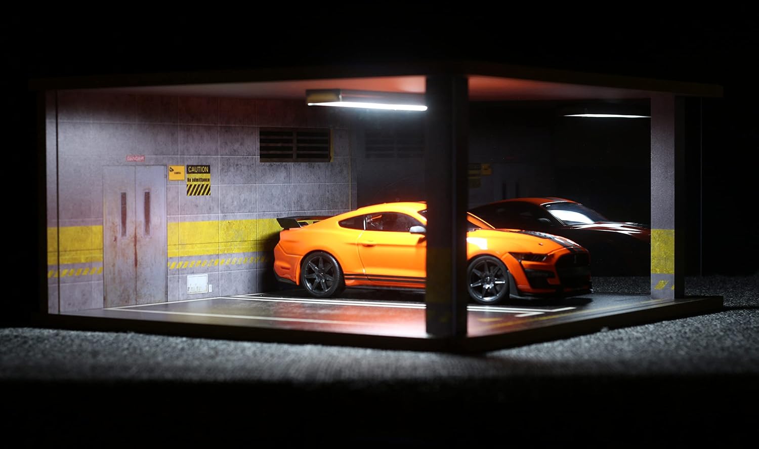 1/18 Scale Model Car Display Case for Die-Cast Cars, 2 Parkings D5 image 3