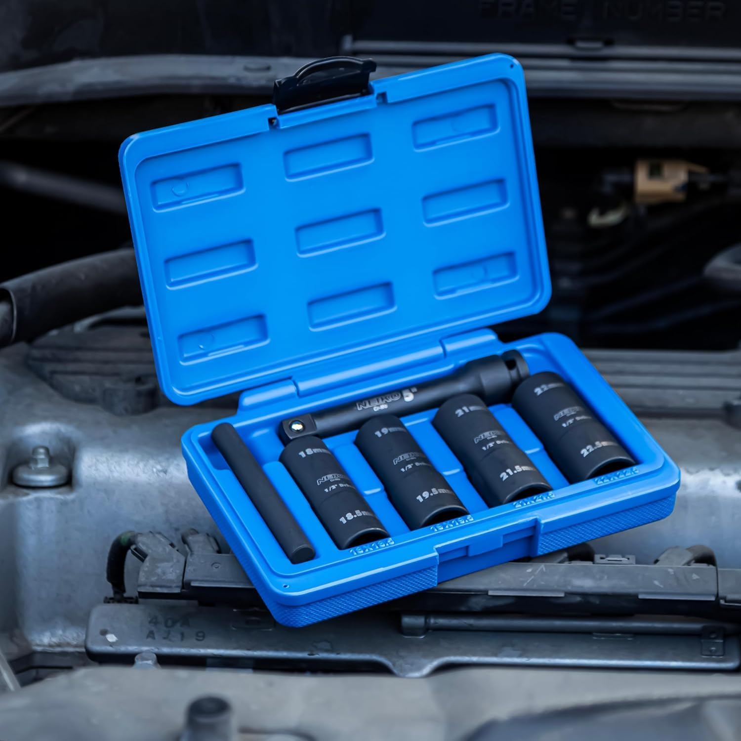 Neiko - Brandclub - NEIKO 02290B Lug Nut Socket Set, 1/2” Impact