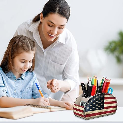 Vista 20 de Fintie - Soporte para control remoto, organizador de cuero vegetal para control remoto de televisor, organizador de escritorio, 5 compartimentos