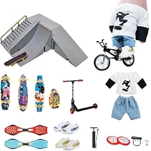 Skateboard Gift Set | Fingerboard Lamp with Mini Finger Toy Set - Mini Finger Toy Kit Handboard Scooter Skate Bicycle Casterboard Accessories Fingerboard Park Gift Koyoyo