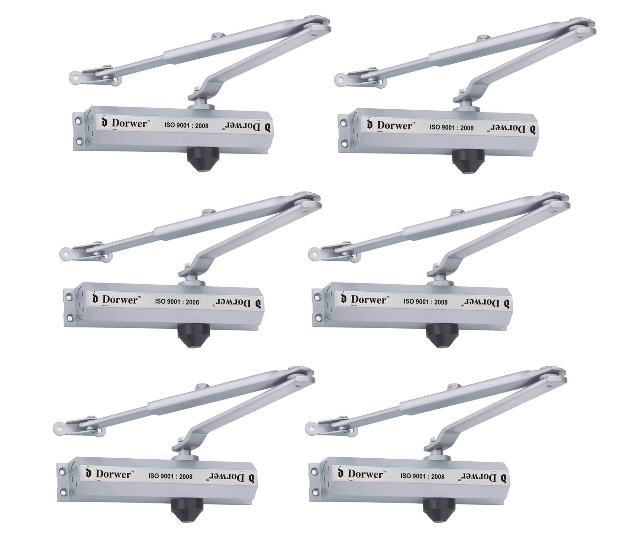 Dorwer Hardware Aluminium Hydraulic Door Closer, 202mmx36.5mmx40.2mm (Silver-201) Set of (6) (B085MH25CX) Amazon Price History, Amazon Price Tracker