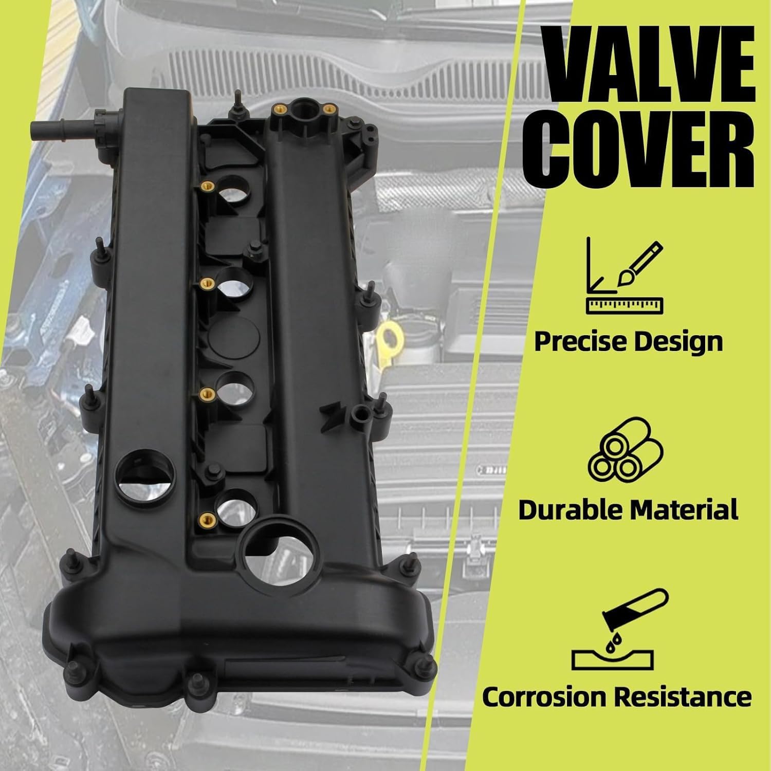 Valve Cover Compatible with Mazda 3 2.0L 2.3L Naturally Aspirated 2006-2009 Replace L50210210E L50210210B
