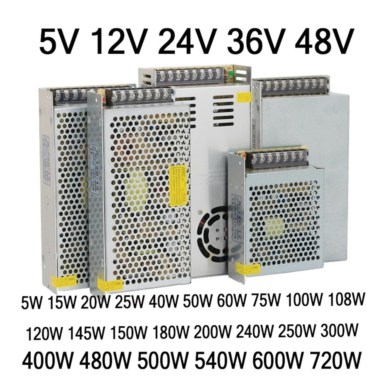 Zasilacz impulsowy DC 12 V 24 V 36 V 48 V 5 V 1 A 2 A 3 A 5 A 10 A 20 A