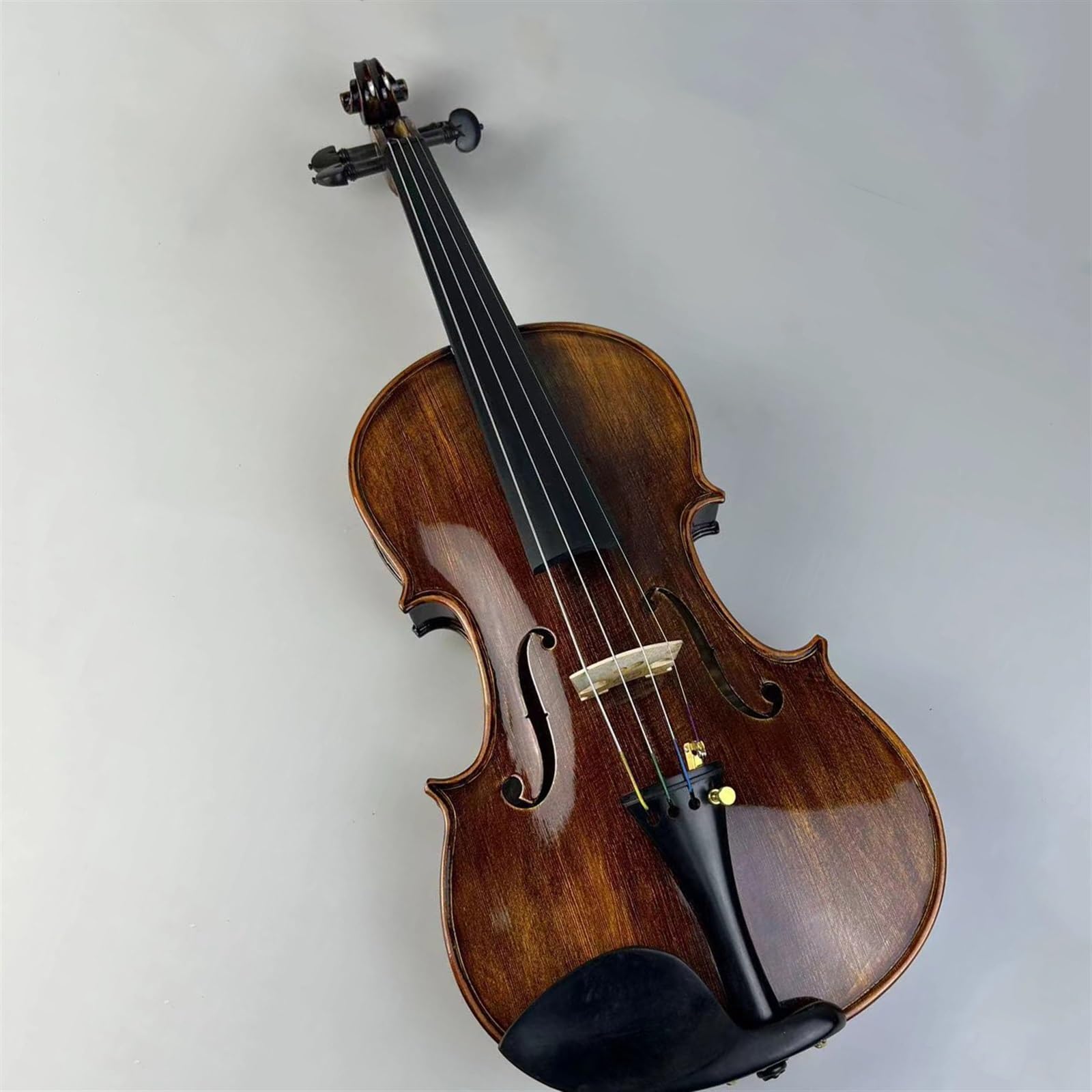 Geige Violine Handgefertigt Cashewlack Erwachsene Spielen Professionelle Muster Massivholz Violine(4/4)