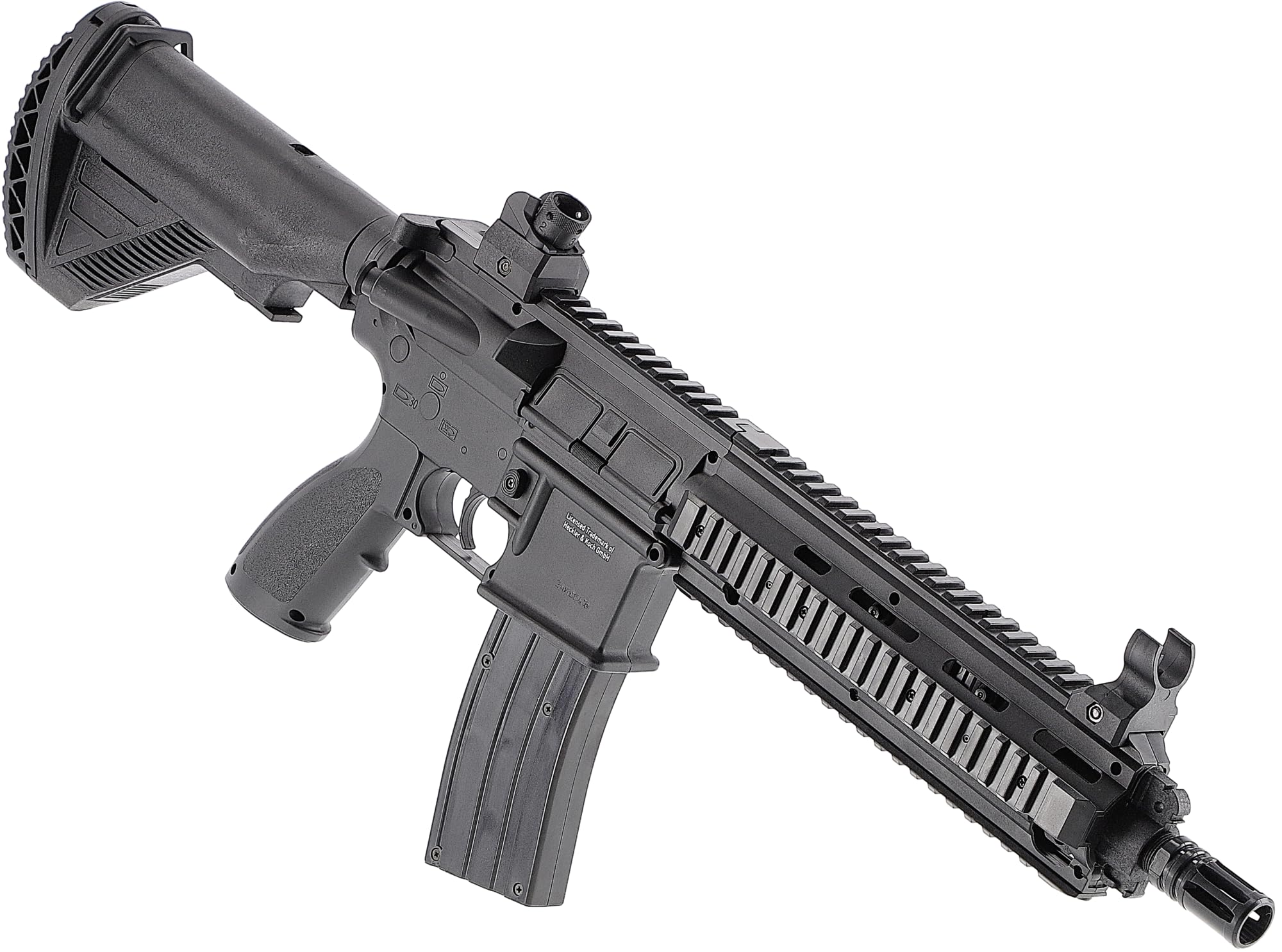 HECKLER & KOCH Fucile Airsoft HK416-D Umarex- RIF.2.6497-modello Elettrico - Semi/Full Auto (Fuoco a raffica) - Materiale: plastica polimerica ad Alta Resistenza - Colore: Nero-Potenza 0,5 Joule