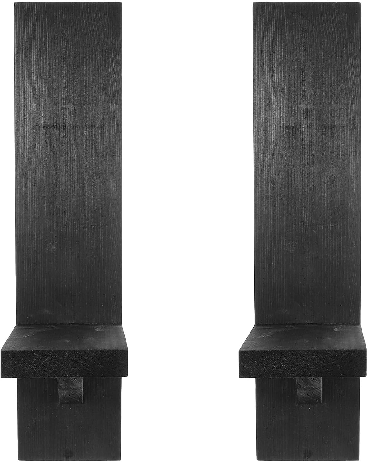 SAFIGLE Wooden Wall Candle Holder Black Sconces for Home Decor Multipurpose Rustic Candle Sconces for Living Holiday Wedding Halloween Christmas Decorations