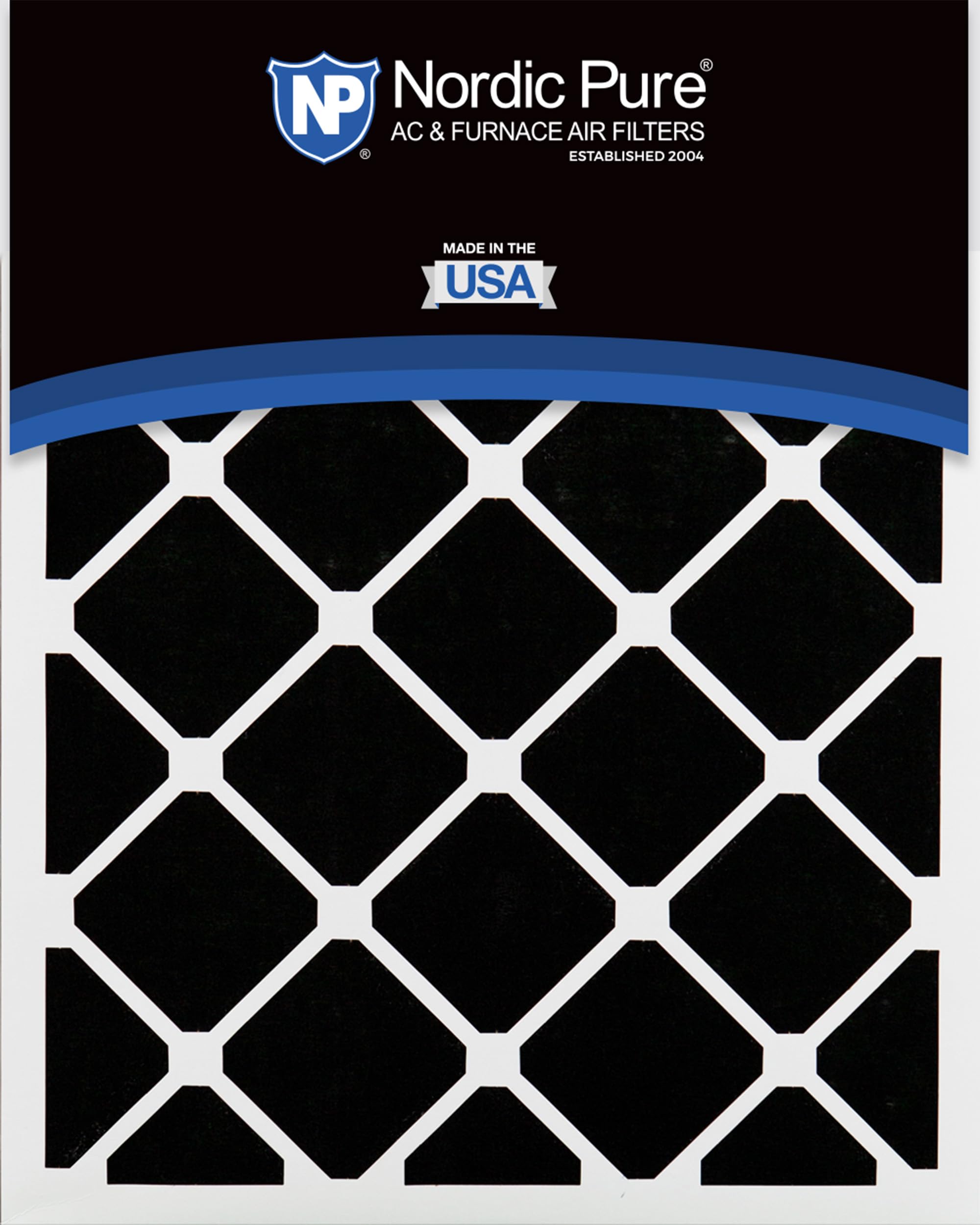 Nordic Pure 20x22x1 (19_1/2x21_7/16) Pleated MERV 14 Plus Carbon AC