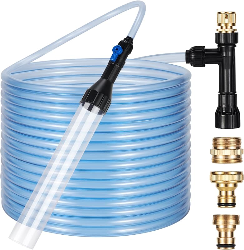 Limpador de Cascalho para Aquário com Sifão DXOPHIEX, Mangueira de 15,24 m