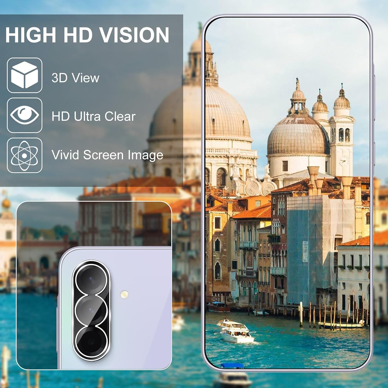 Sichtschutz für Samsung Galaxy A37/A57 5G für Panzerglas, 2 Stücke Privacy Schutzfolie Mit 2 Stück KameraSchutz, Anti-Kratzen 9H Härte HD, Anti-Spion, Anti-Fingerabdrücke Panzerfolie - 4