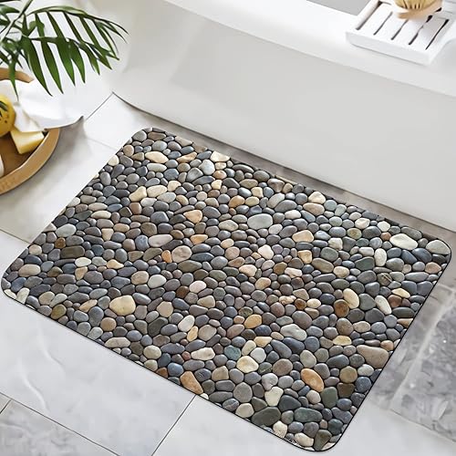 Miniatura 7 de Alfombra de baño con diseño de estrella de mar, antideslizante, lavable, con parte trasera de goma, 17 x 24 pulgadas