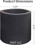 10 Pièces 90107 Filtre et 90585 Manches de mousse & Bande de rétention, compatible avec Shop Vac 5 Gallon et Fit MACS-200D SS11-450 Aspirateurs à vide, partie # 9010700 90585 9013700