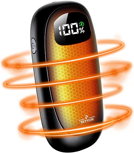 Calentadores de manos recargables 2 unidades calentadores de manos eléctricos de 12000 mAh con pantalla digital bolsillo portátil de 03 libras