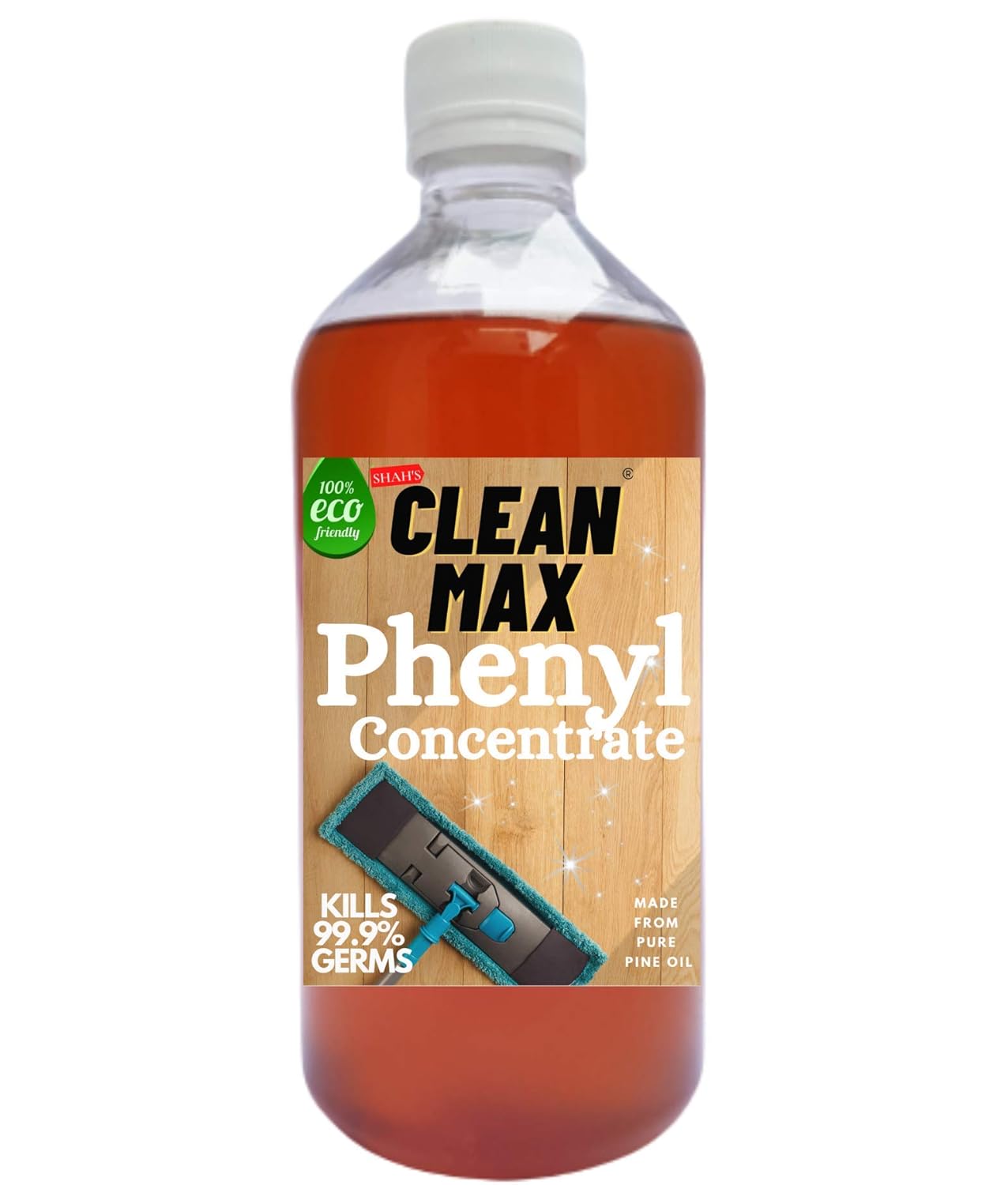 CLEANMAX ECO White Phenyl Concentrate, Pure Pine Oil Based (30 Times
