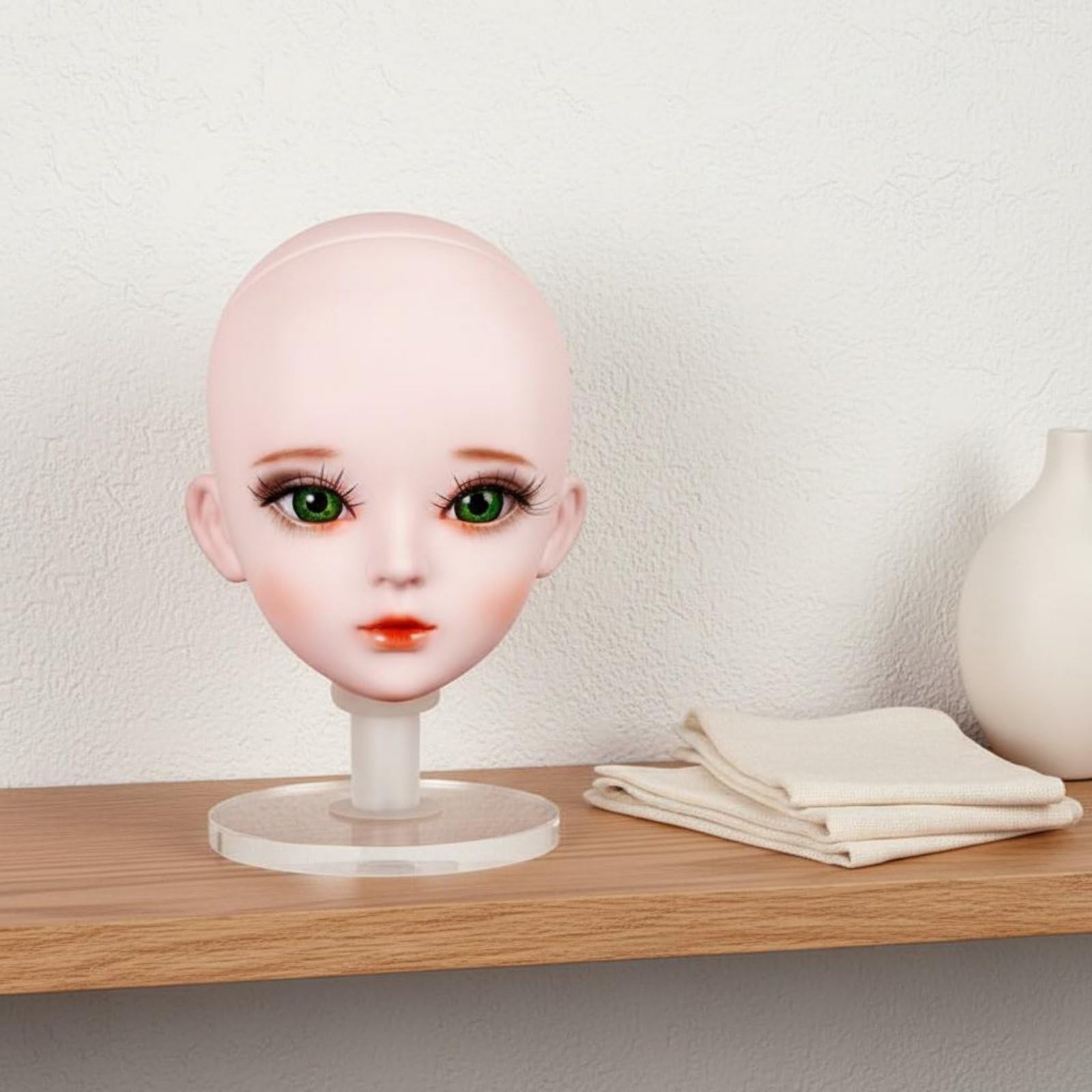 Muñeca Articulada Figura Diseño Customizable 23 Articulaciones con Piezas Suplementarias Material de Goma para Práctica de Arte Apta para Exposiciones Regalo, Cabeza Sin Maquillaje