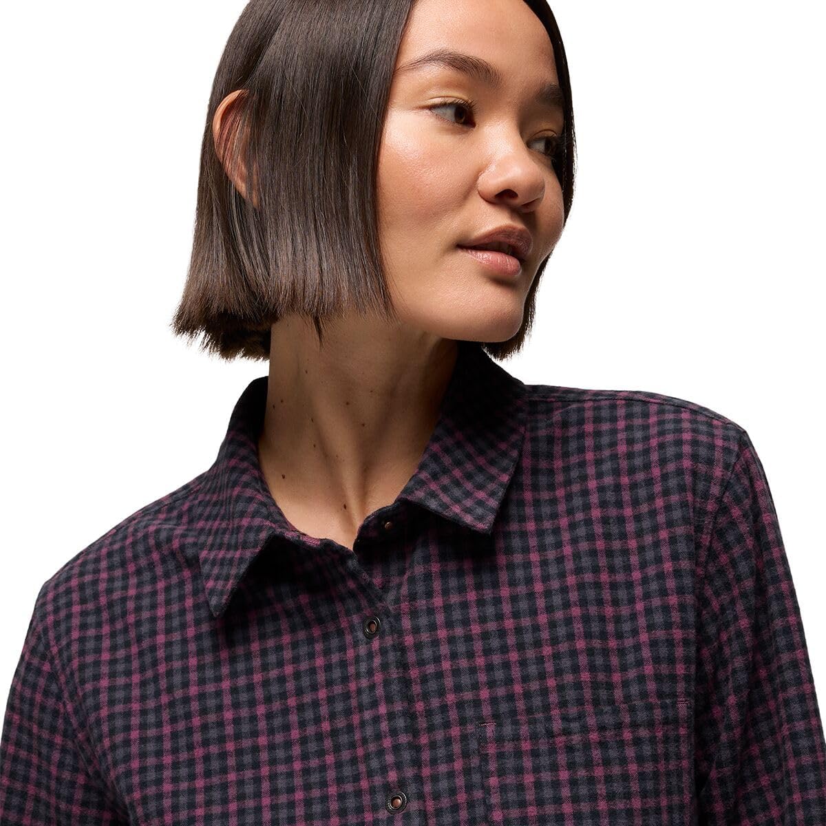 prAna, Golden Canyon Flannel Shirt - Women's, Vino, L - Image 2