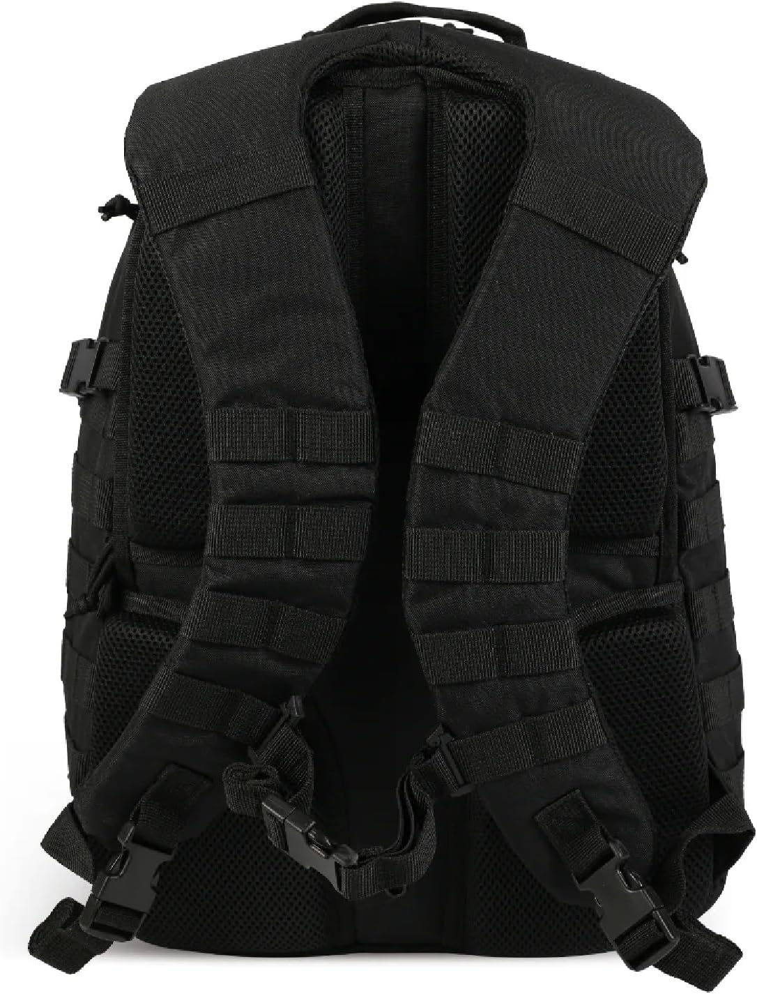 Yukon Outfitters Alpha Backpack - EDC Hiking Outdoor Ergonomic Durable 600D Polyester Pack with Multiple Storage Options - Black