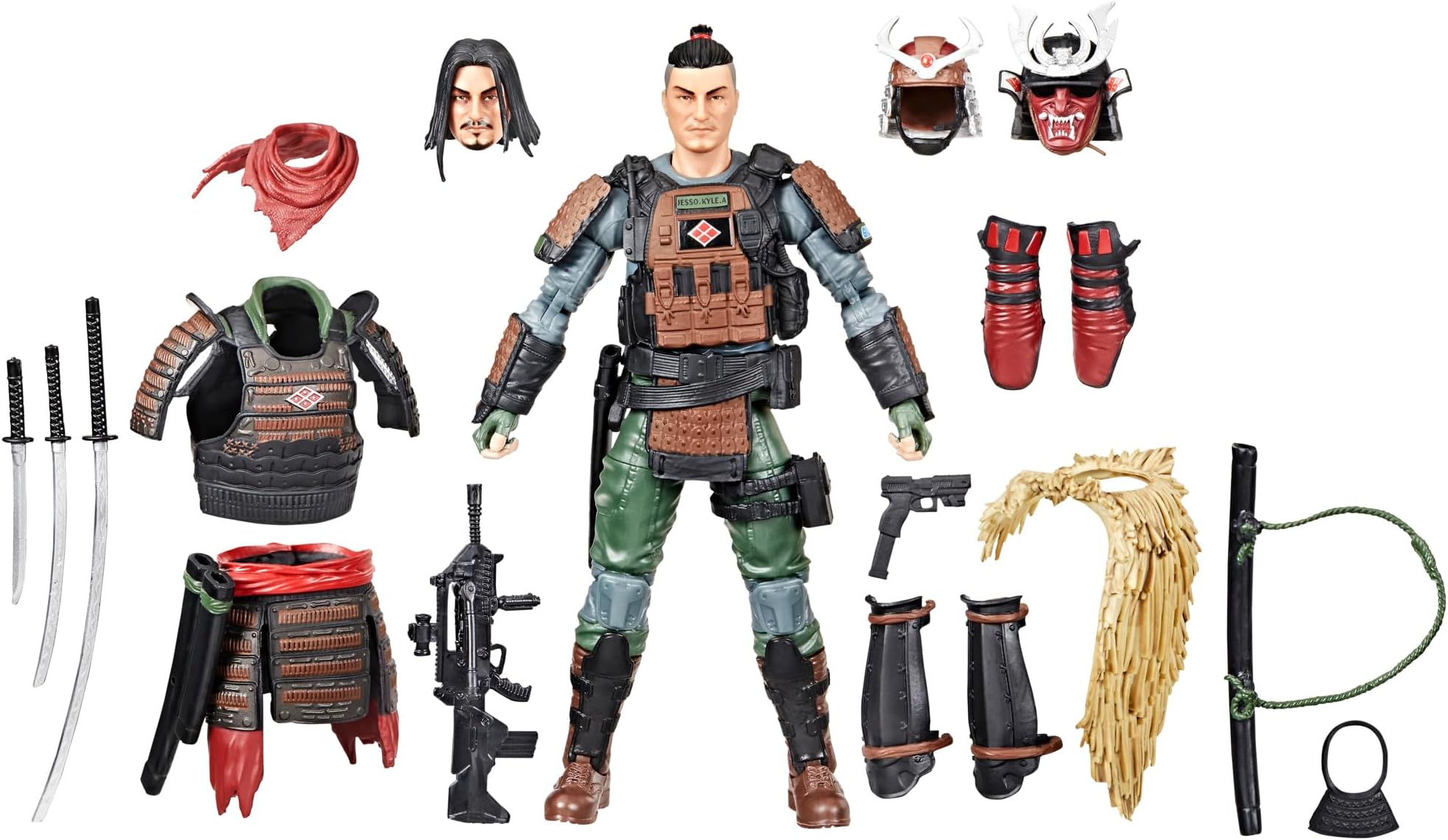 G.I. Joe Classified Series #174, Kyle Budo Jesso, Deluxe Collectible 6 Inch Samurai Action Figure with 19 Accessories