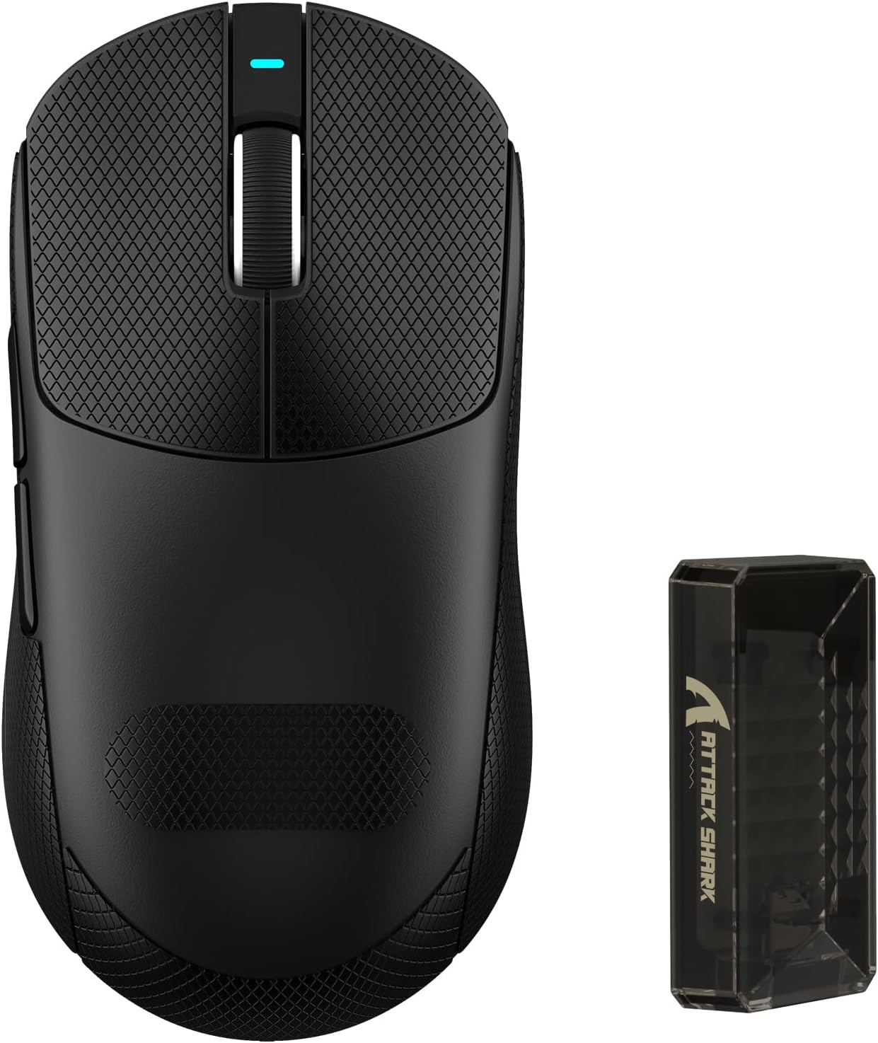 Attack Shark X8 PRO 8K Wireless Gaming Mouse,PAW3395PRO 40K DPI Sensor,Tri-Mode Broadcom BK52820 Chip,Superlight Ergonomic Mouse for Large Hands,Cloud-Based Software,for Win/Mac(Black&Tape)