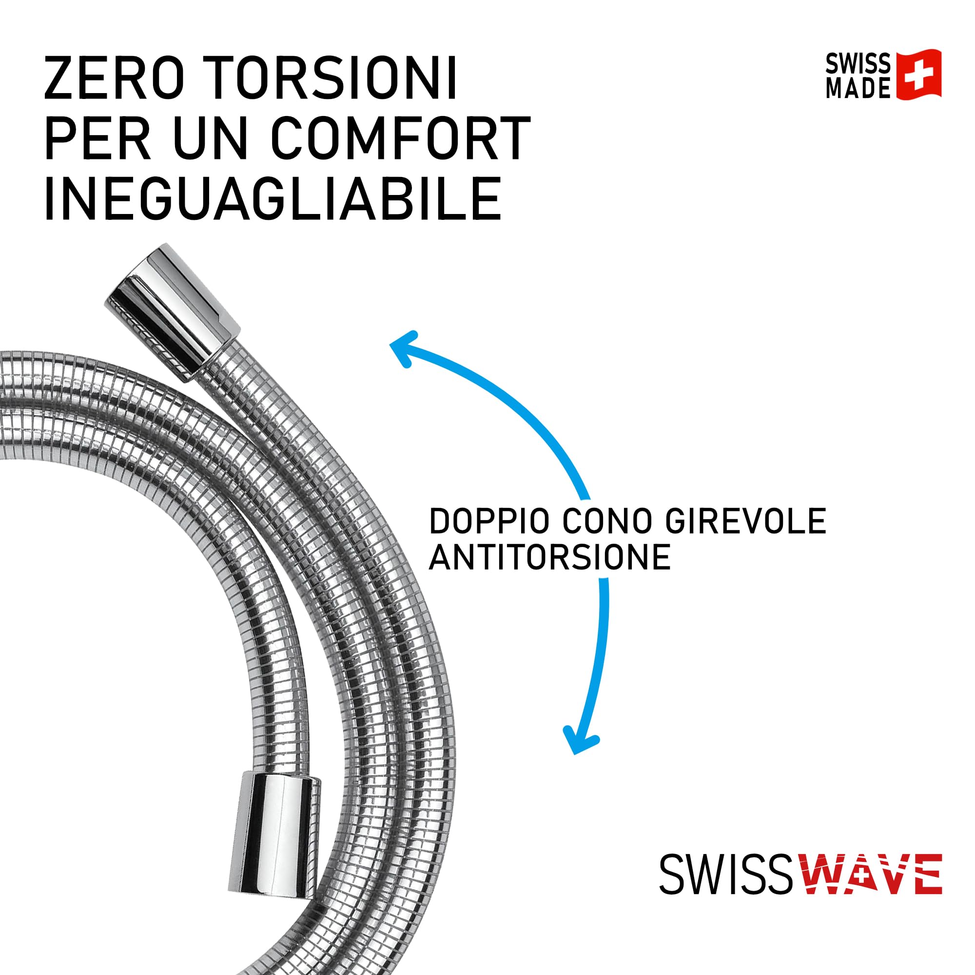 Shower Hose Silver 1600 mm - Image 4