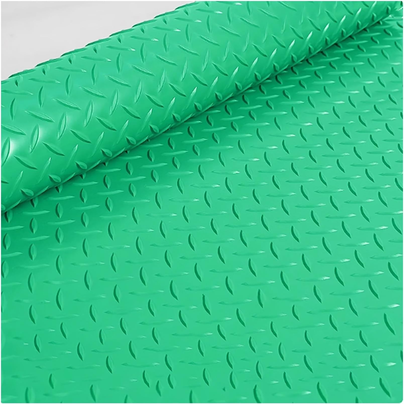 Rubber Matting Roll, Garage Floor Mat, Herringbone Pattern Rubber Garage Flooring Mat, Rubber Garage Flooring Matting for Gym, Garage, Home, Office, Workouts, Workout Studio(Green,350x90cm/137.9x35.5
