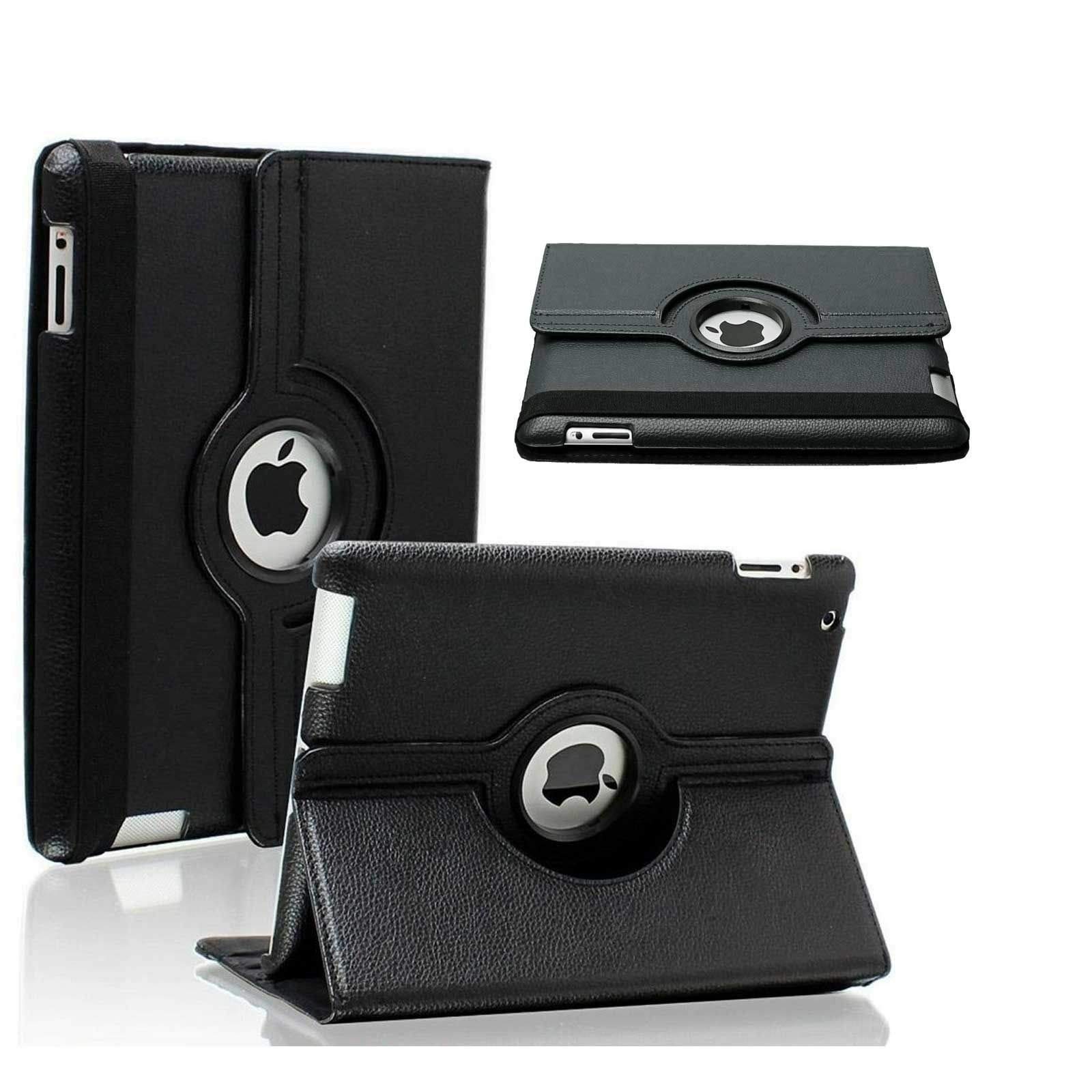 Leather Rotate 360° Stand Case For Apple iPad mini 1,2,3 Generation (BLACK) - Image 4