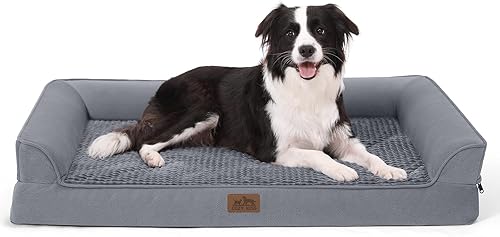 Miniatura 1 de Cama ortopédica para perros grandes, sofá XL para mascotas para perros extragrandes, cojín de espuma de gran apoyo en forma de U con funda de forro