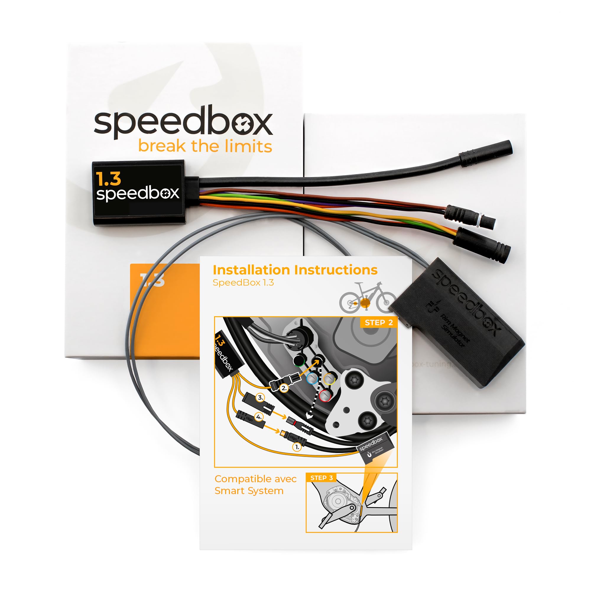 SpeedBox 1.3 Module de Performance E-Bike, Compatible avec Bosch | Vitesse d'assistance réglable, Bosch Performance Line CX Gen4 avec aimant de jante, Smart System