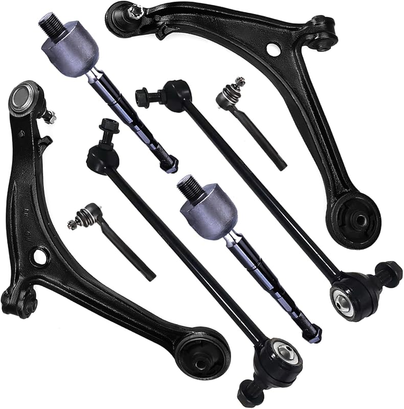 Kit de braços de controle inferiores dianteiros KDSA com terminais e bieletas para Honda Odyssey 2005 a 2010 – 8 peças